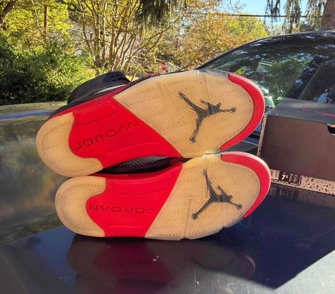 Satin Bred 5s Size 7.5