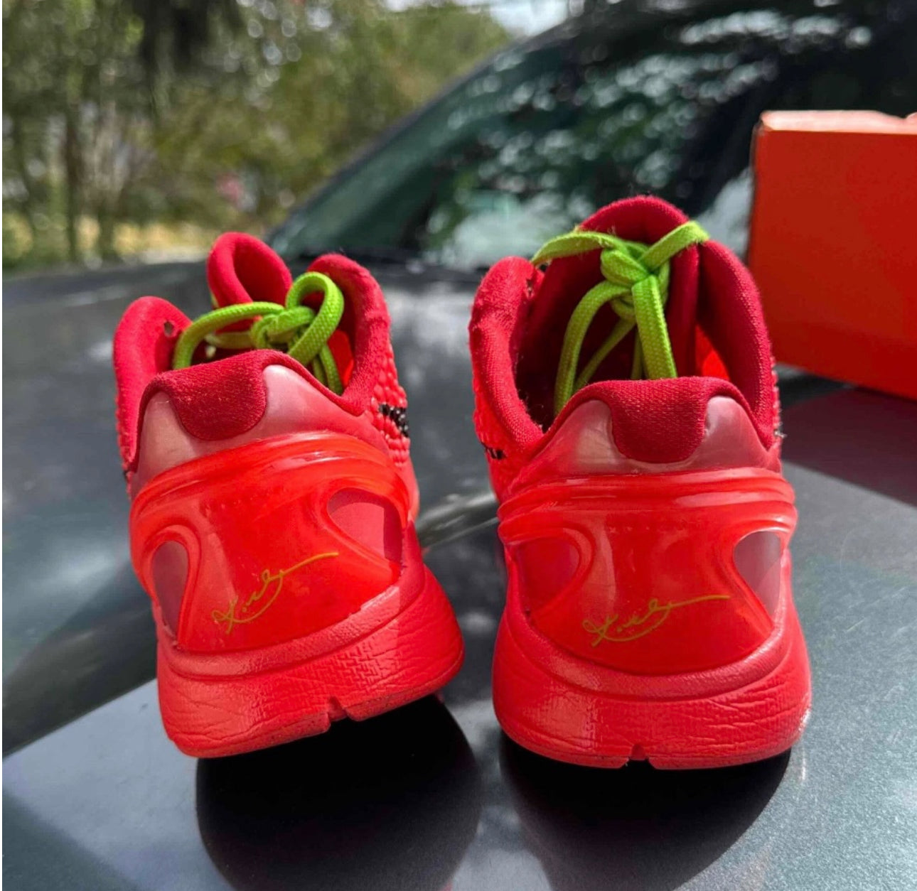 Zoom Kobe 6 Reverse Grinch Size 4.5Y