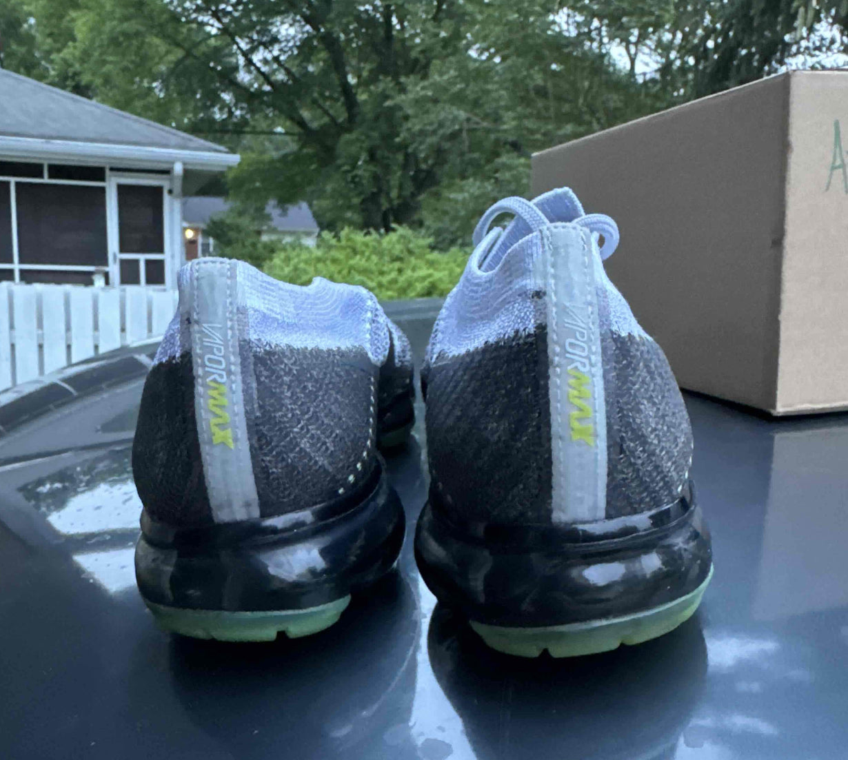 Air Vapormax Grey Neon Size 8.5