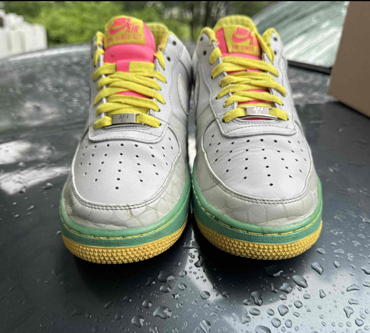 Air Force 1 07 Grey Azure Size 8.5
