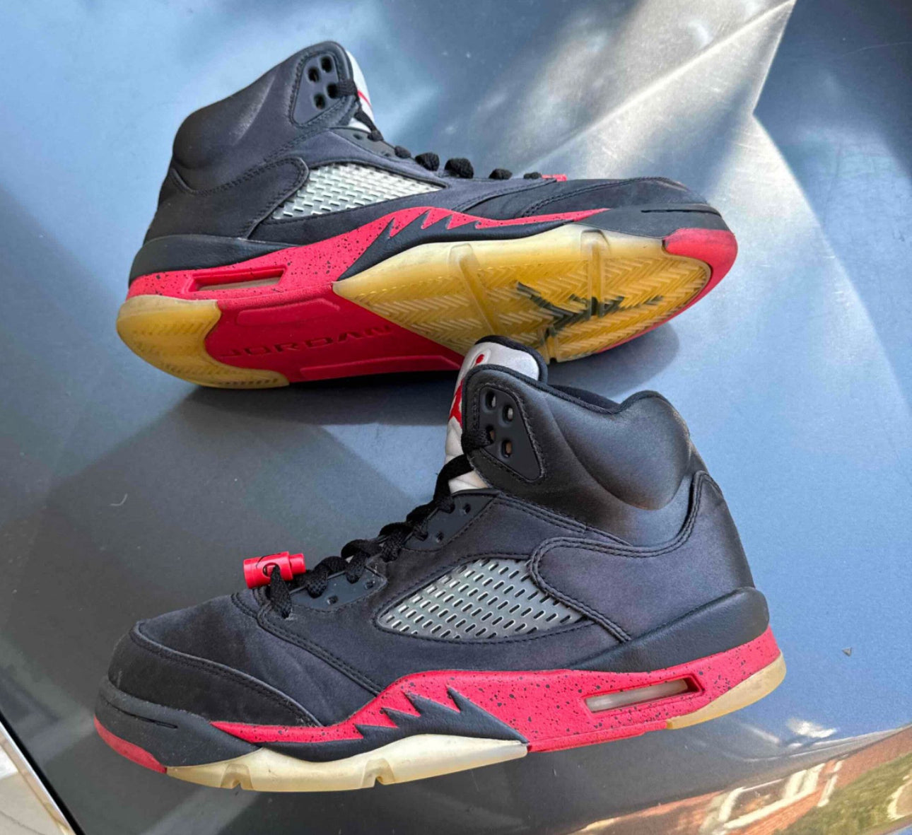 Satin Bred 5s Size 8.5