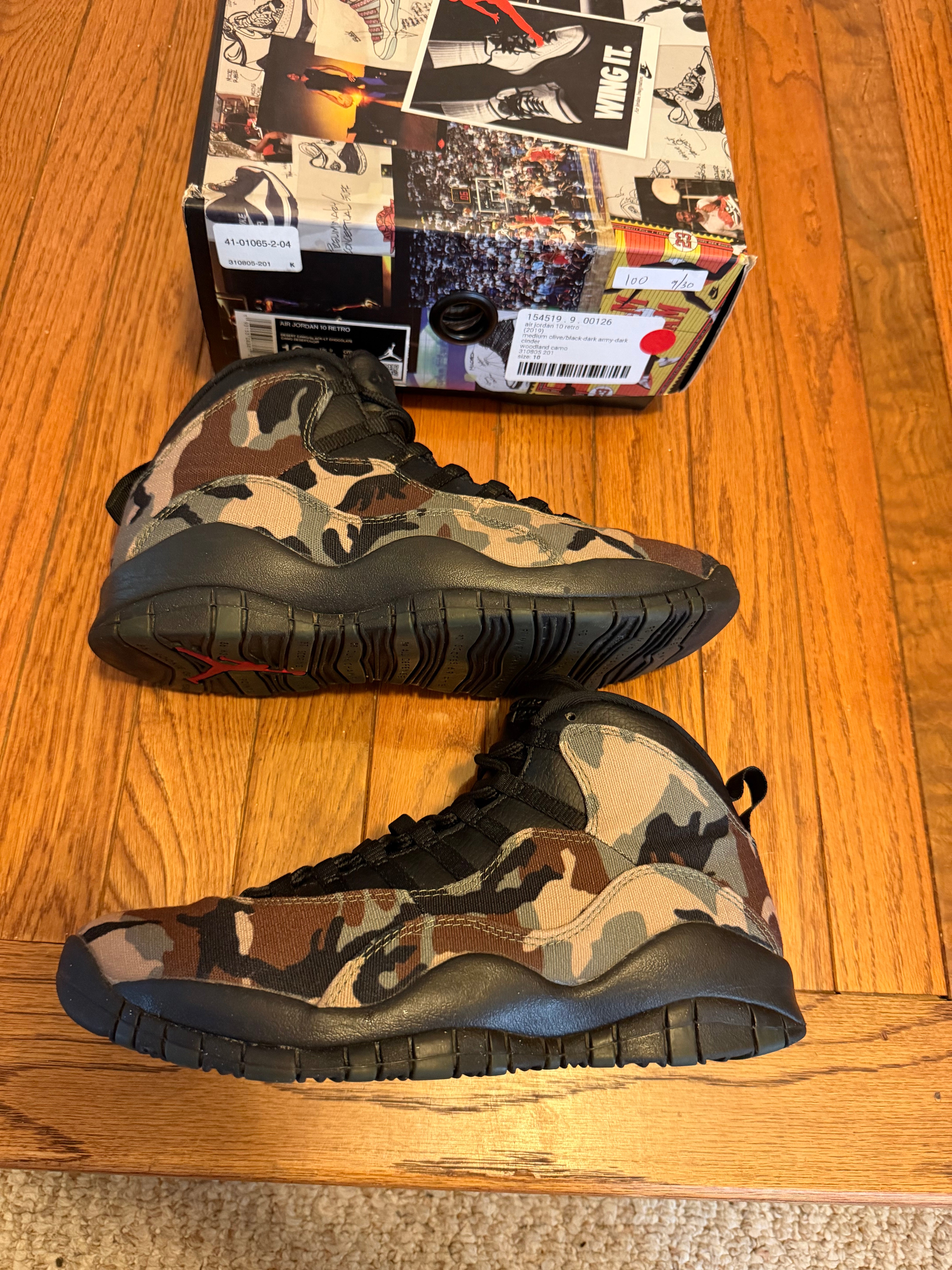 Woodland Camo 10s size 10