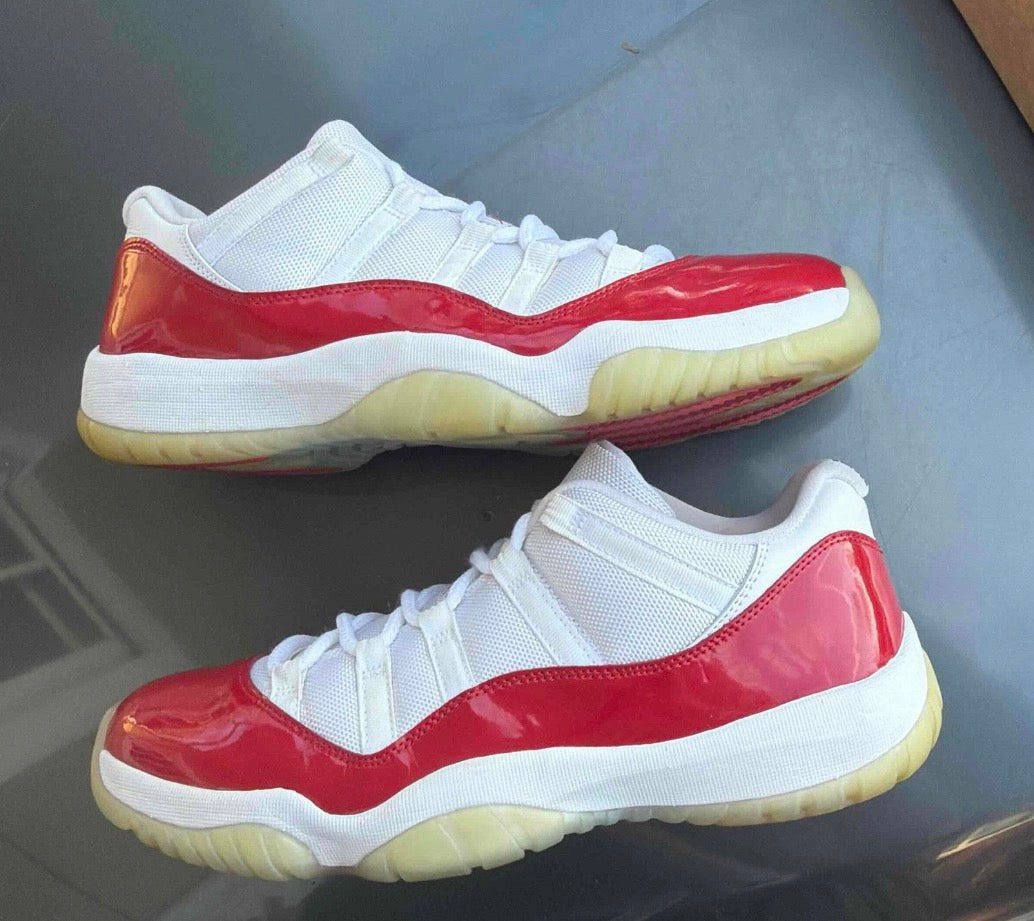 Cherry Low 11s Size 10.5