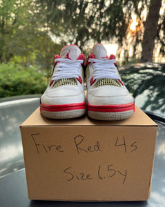 Fire Red 4s Size 6.5Y