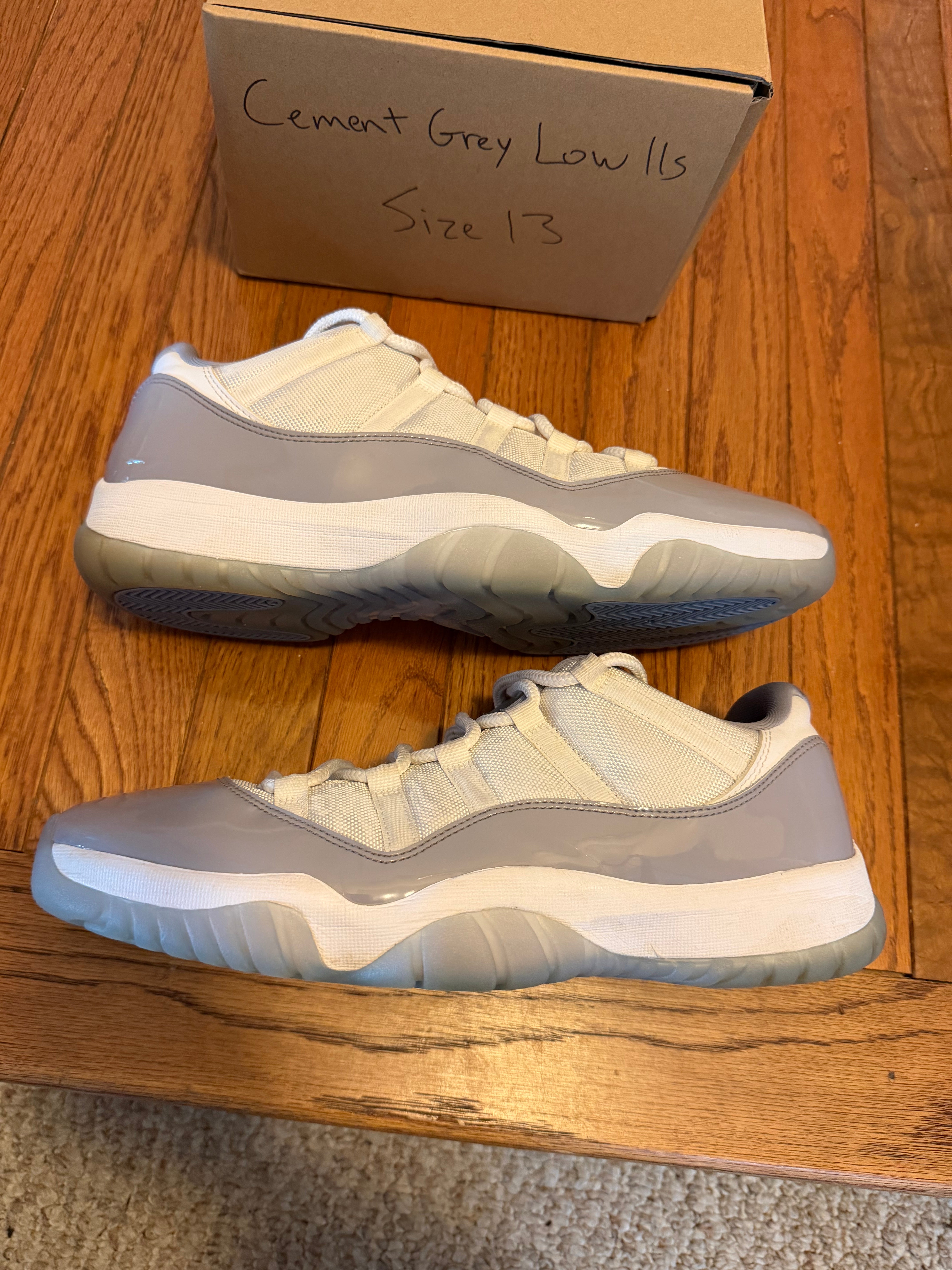 Cement Grey Low 11s size 13