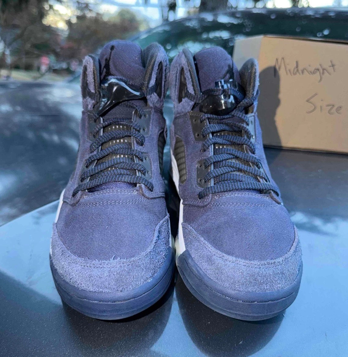 Midnight Navy 5s Size 8