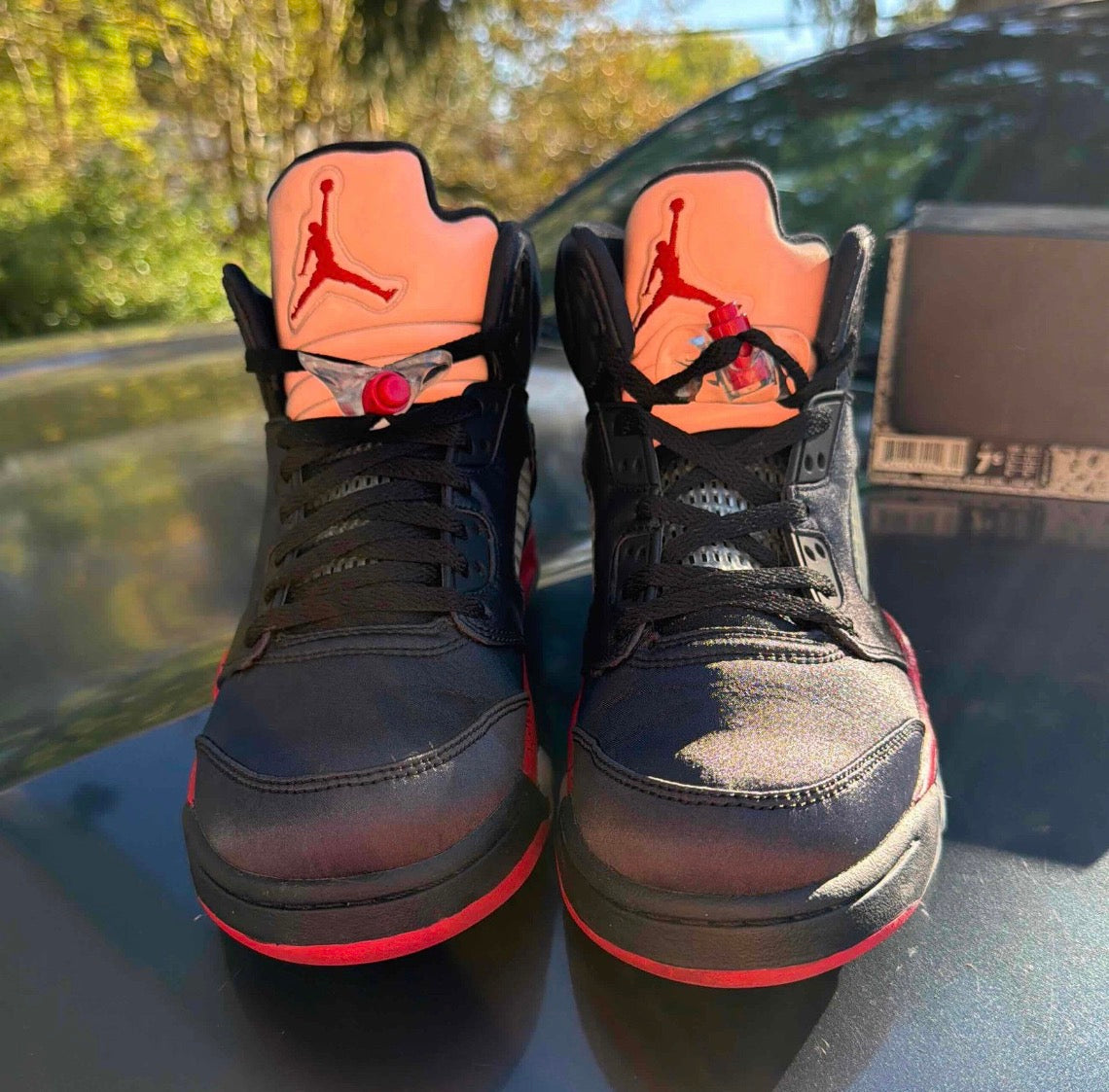 Satin Bred 5s Size 7.5