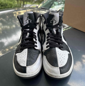 Homage Black White Mid 1s Size 6.5