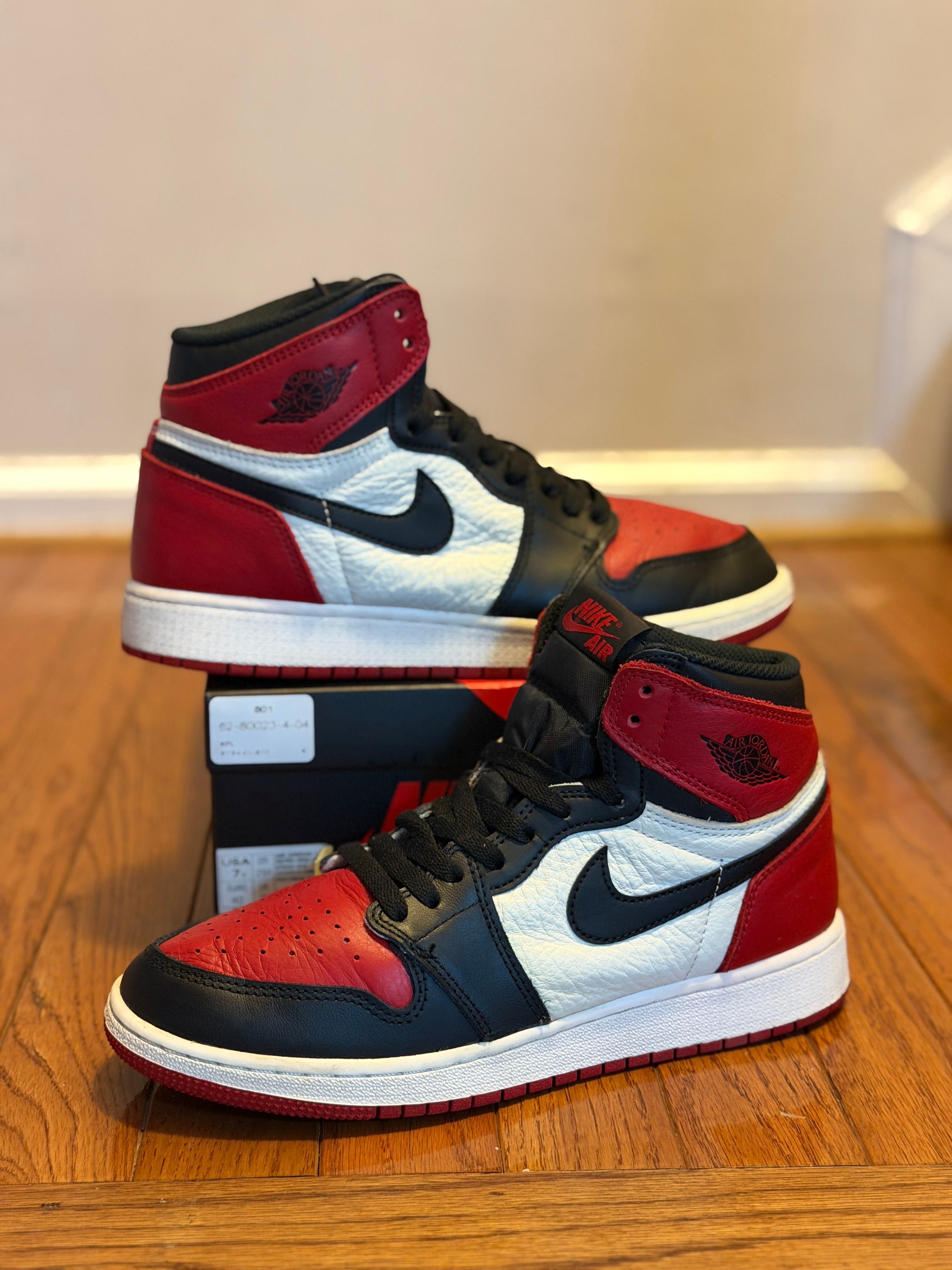 Bred Toe 1s size 7