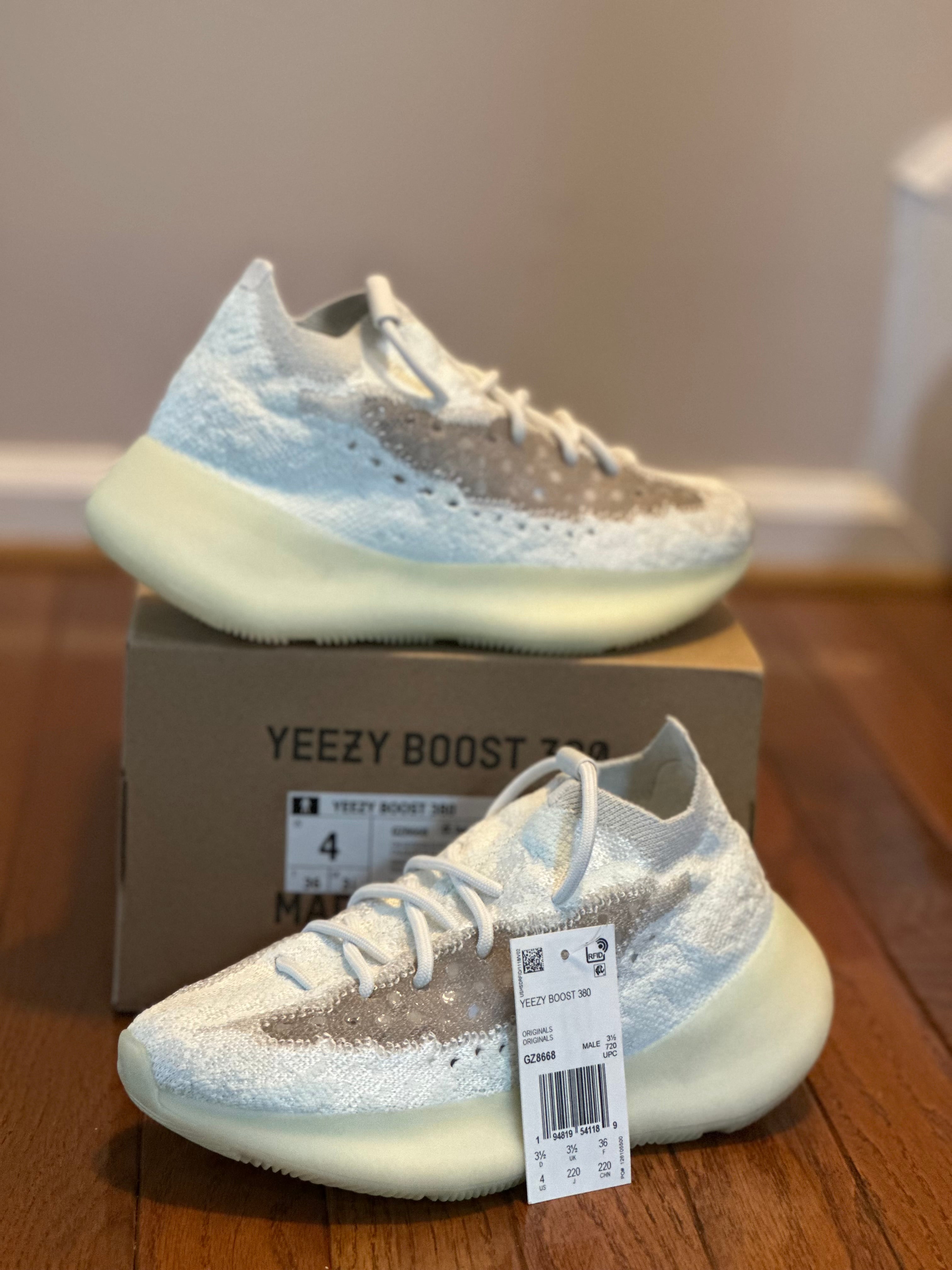Brand new Calcite Glow Adidas Yeezy Boost 380 size 4