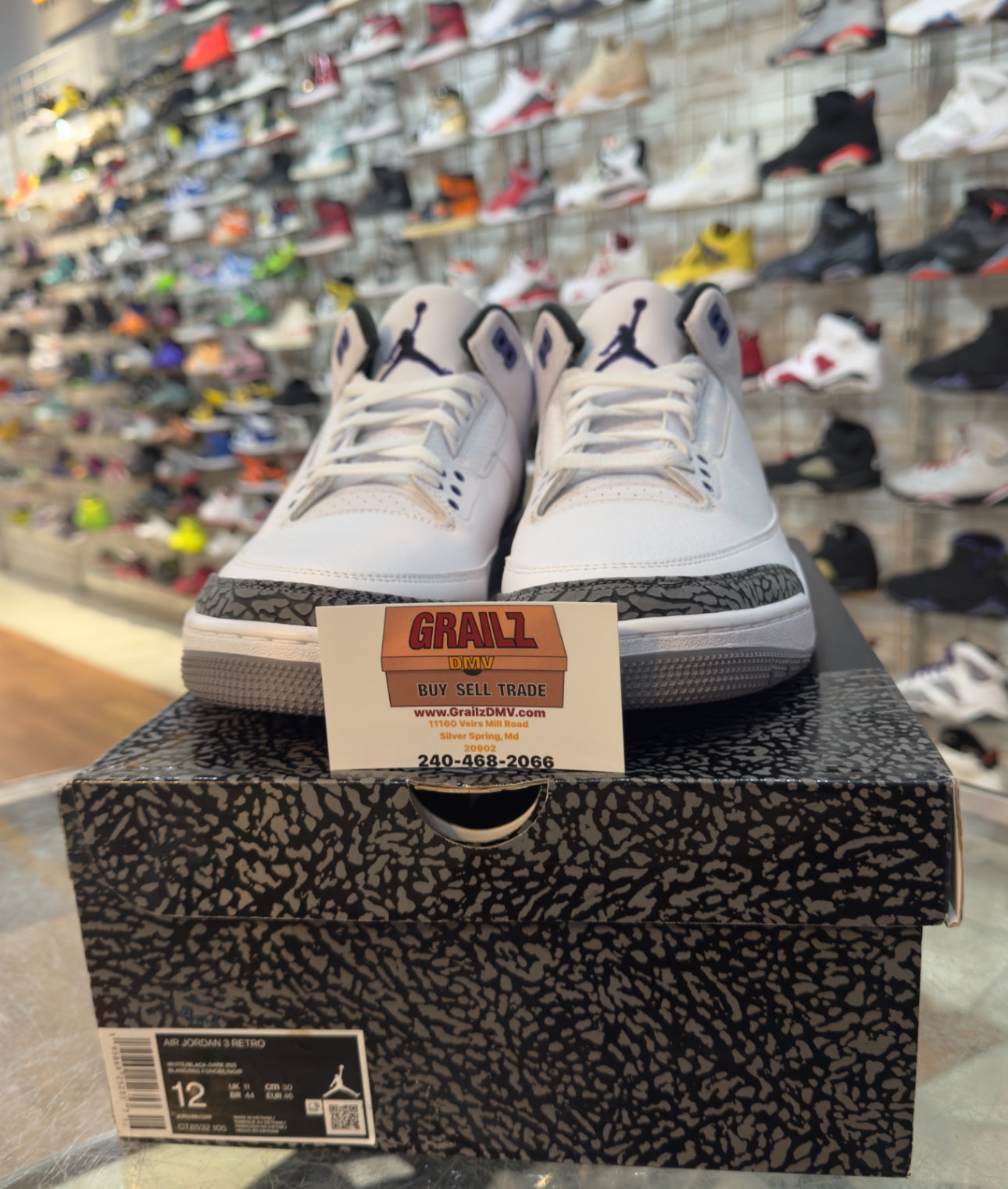 Brand New Dark Iris 3s Size 12