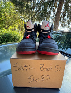 Satin Bred 5s Size 8.5