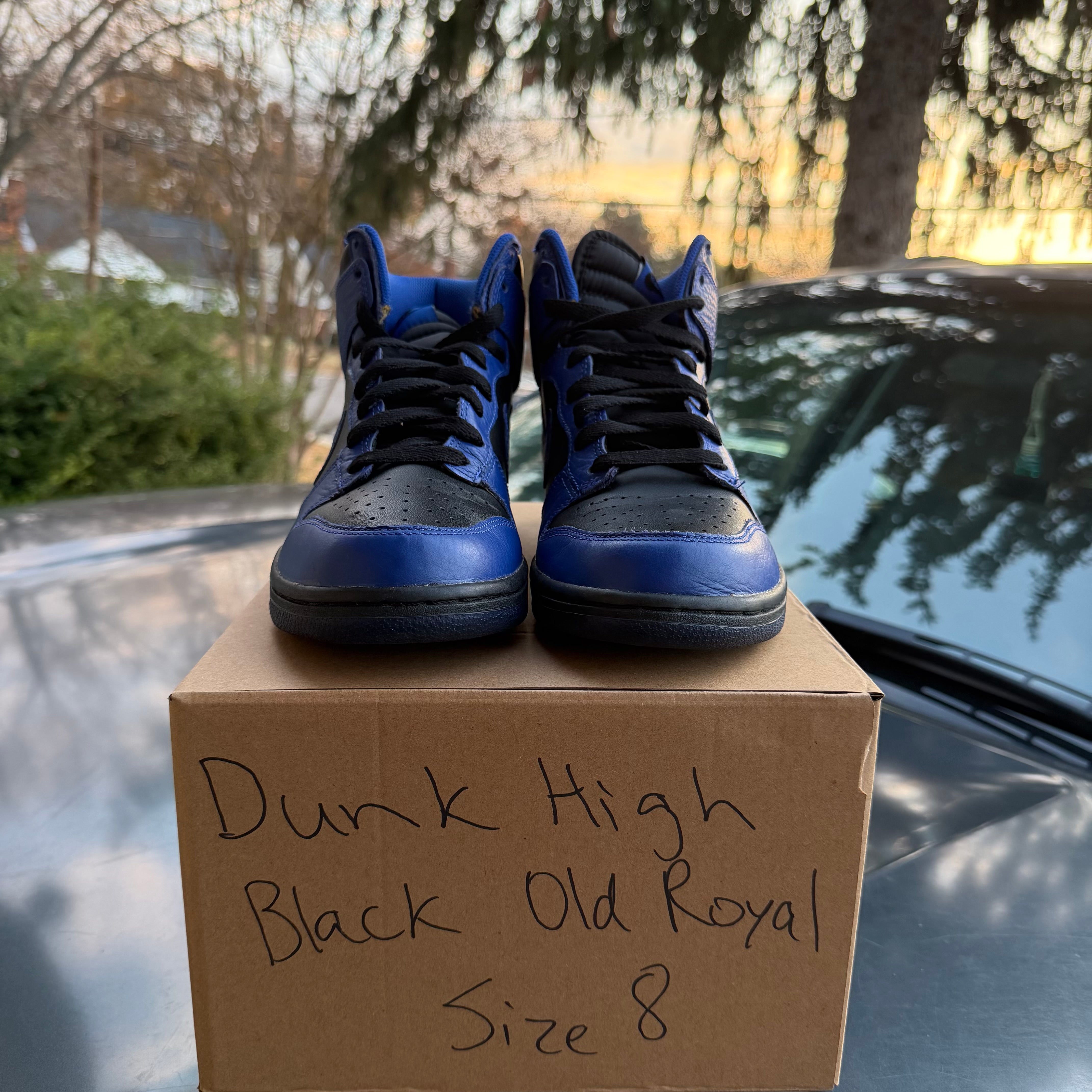 Dunk High Black Old Royal Size 8
