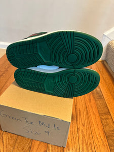Pine Green Mid 1s size 9