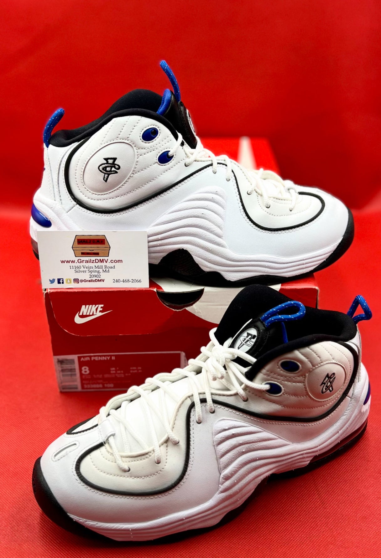 Air Penny 2 White Royal Size 8