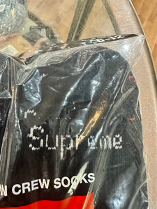 Brand new Black Supreme Hanes Crew Socks