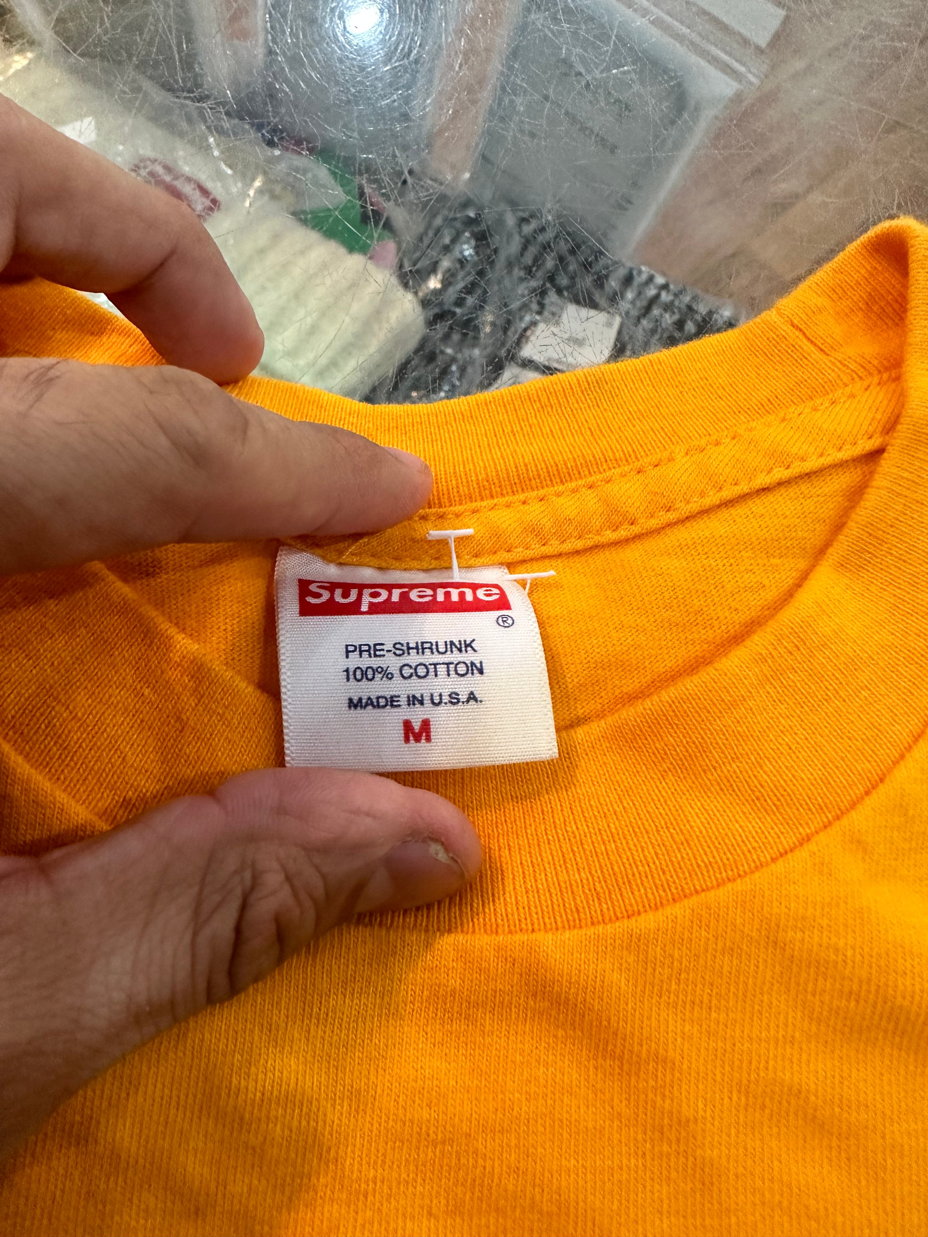 Bright Orange Supreme Mike Kelley Hiding From Indians Tee Size Médium