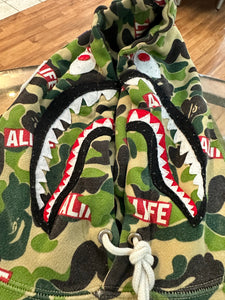 Bape x Alife ABC Camo Pullover Shark Hoodie Size Small