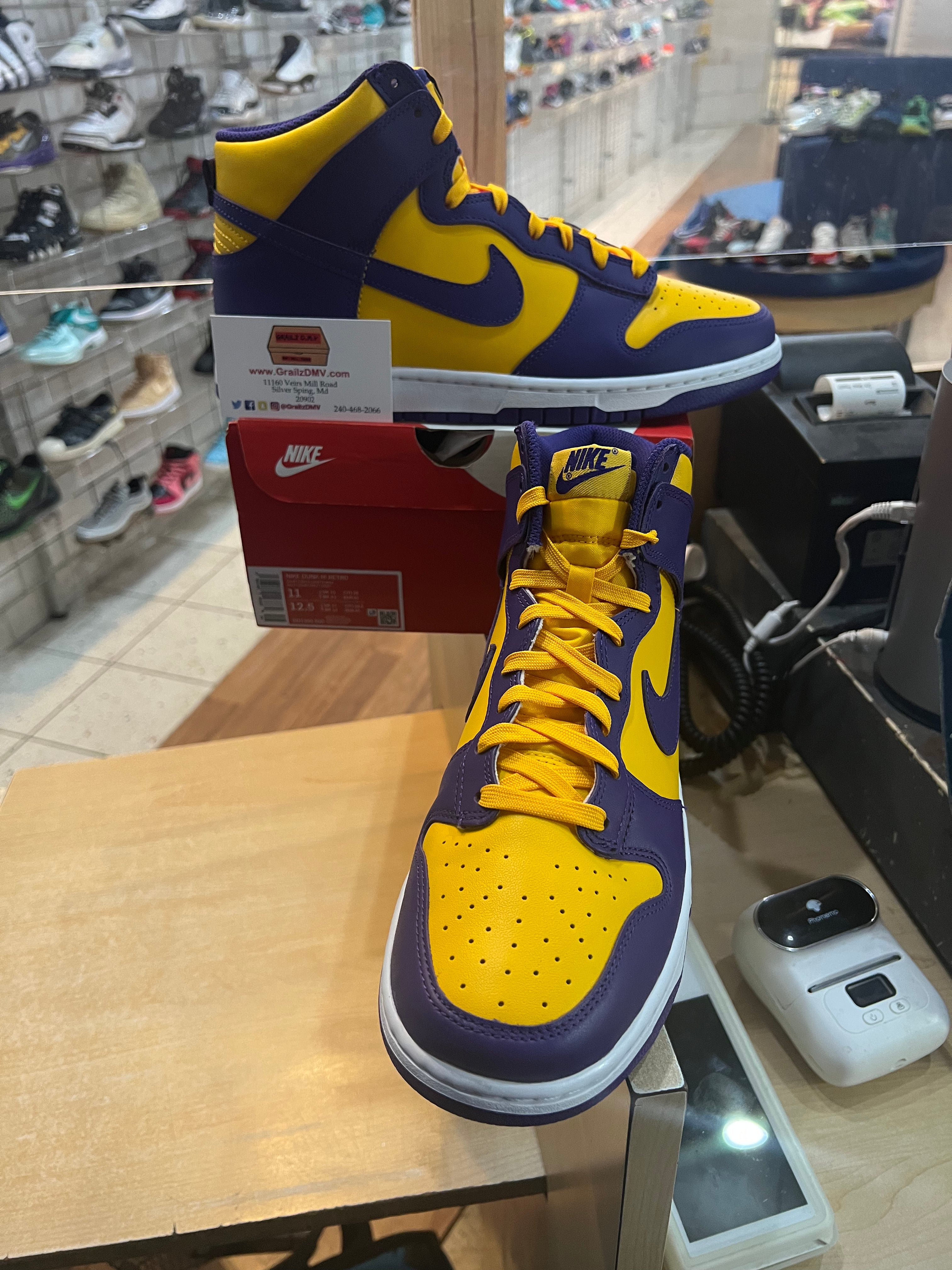 Dunk High Lakers Size 11