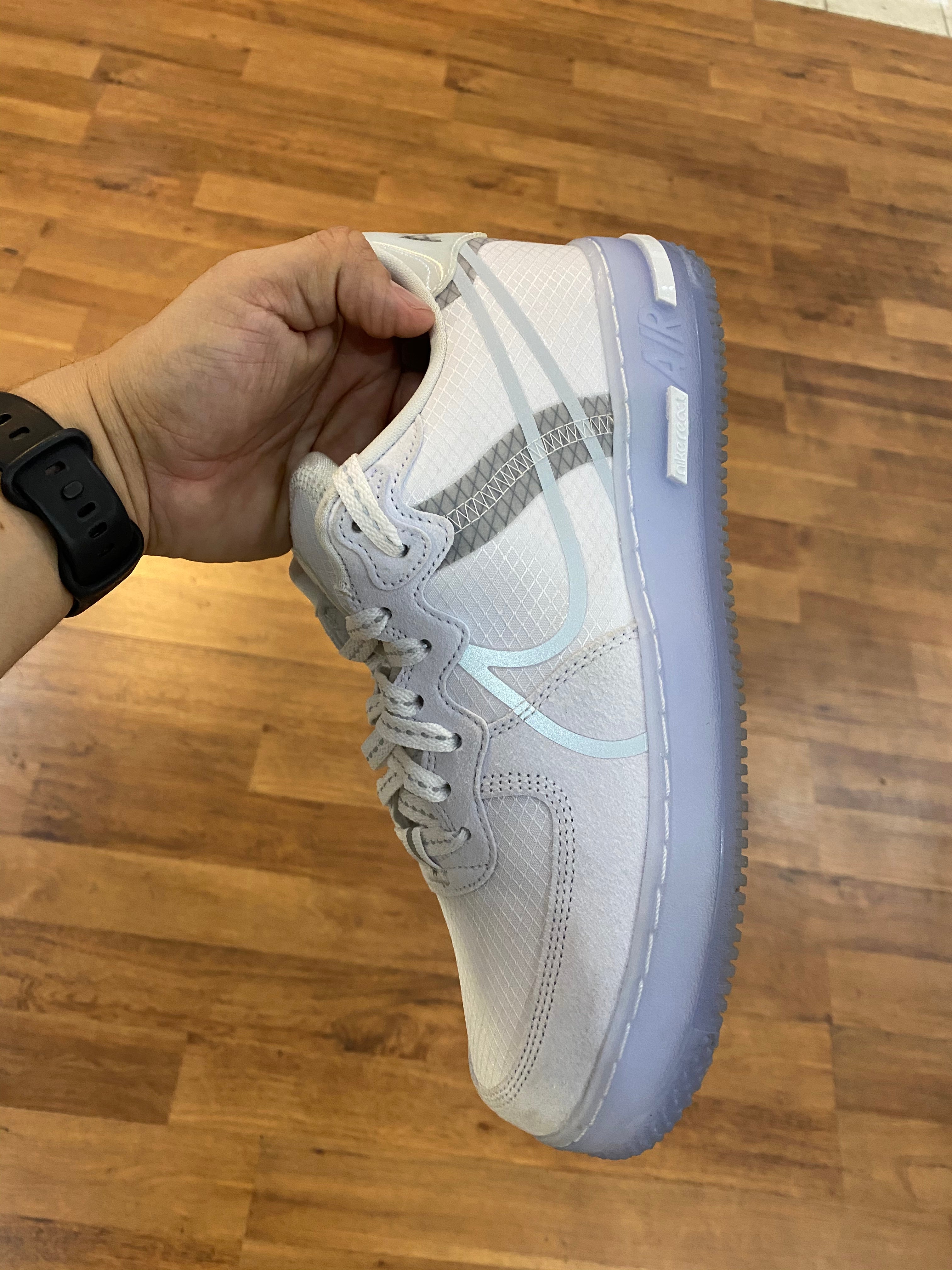 White Light Bone Nike Air Force 1 React Size 9.5