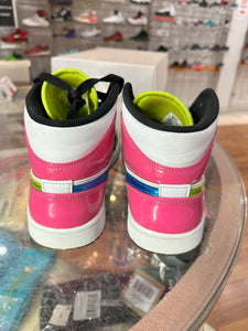 White Black Cyber Pink 1s size 9