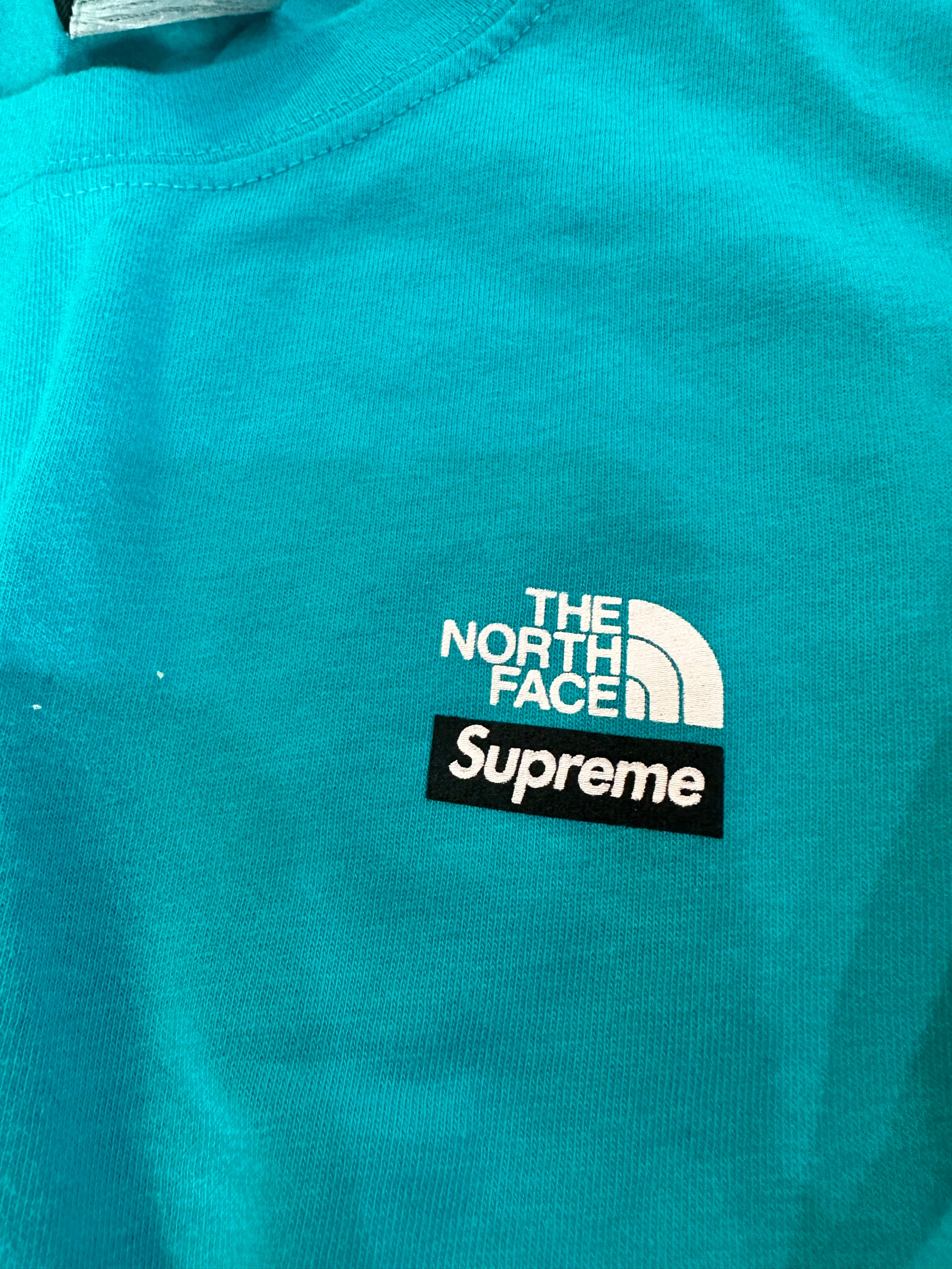 Brand new Teal Supreme TNF Mountains Tee Size Médium