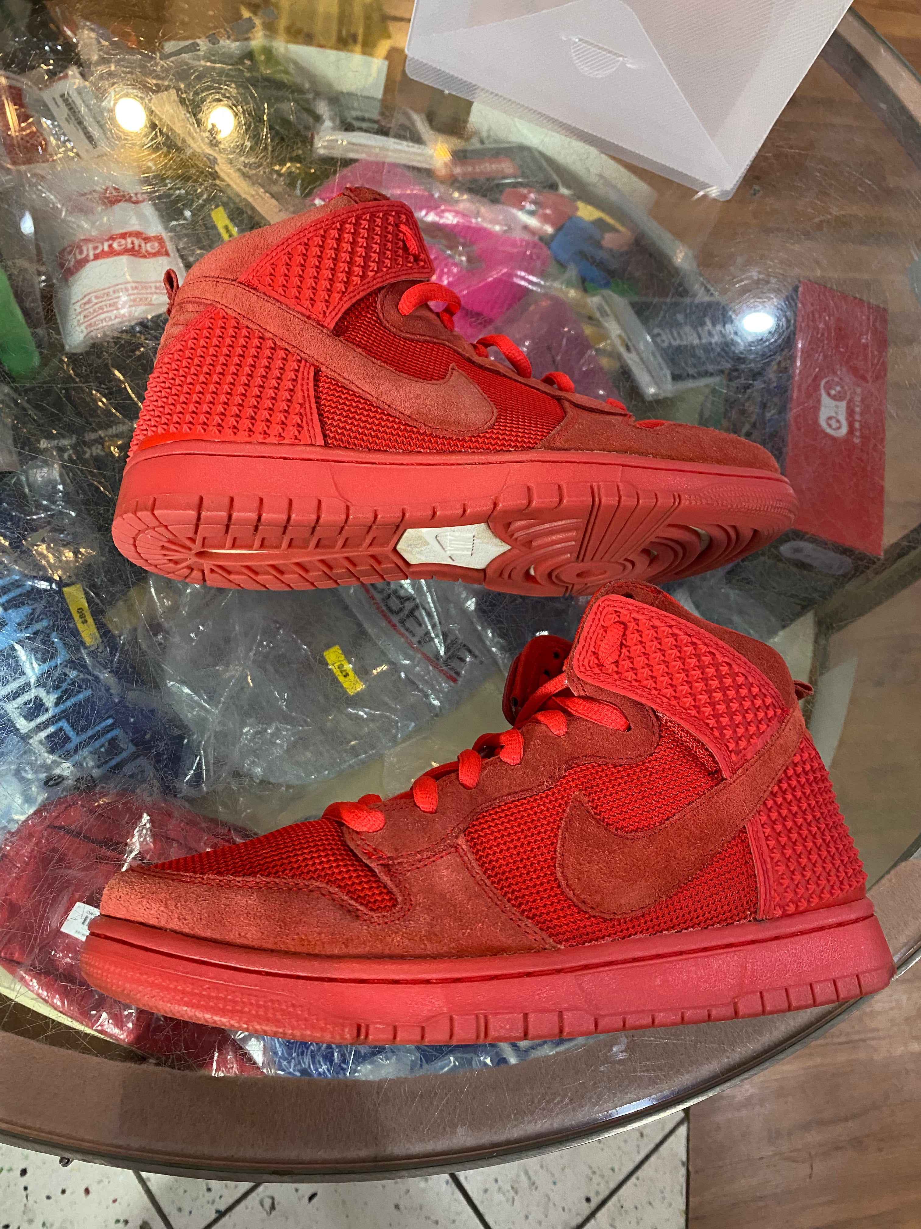 Red October Nike Dunk High Size 8.5