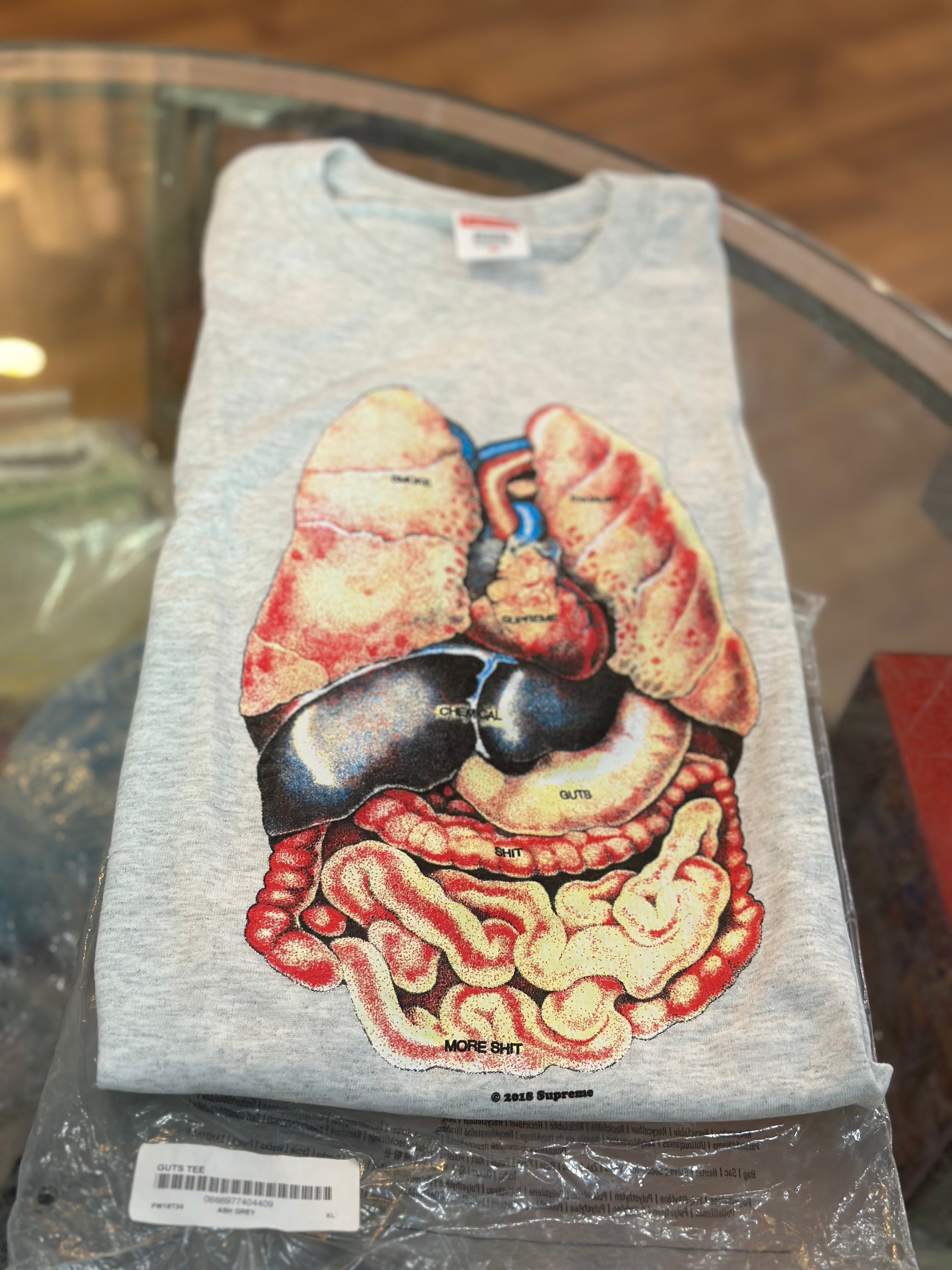 Brand new Ash Grey Supreme Guts Tee Size Xlarge Grailz DMV
